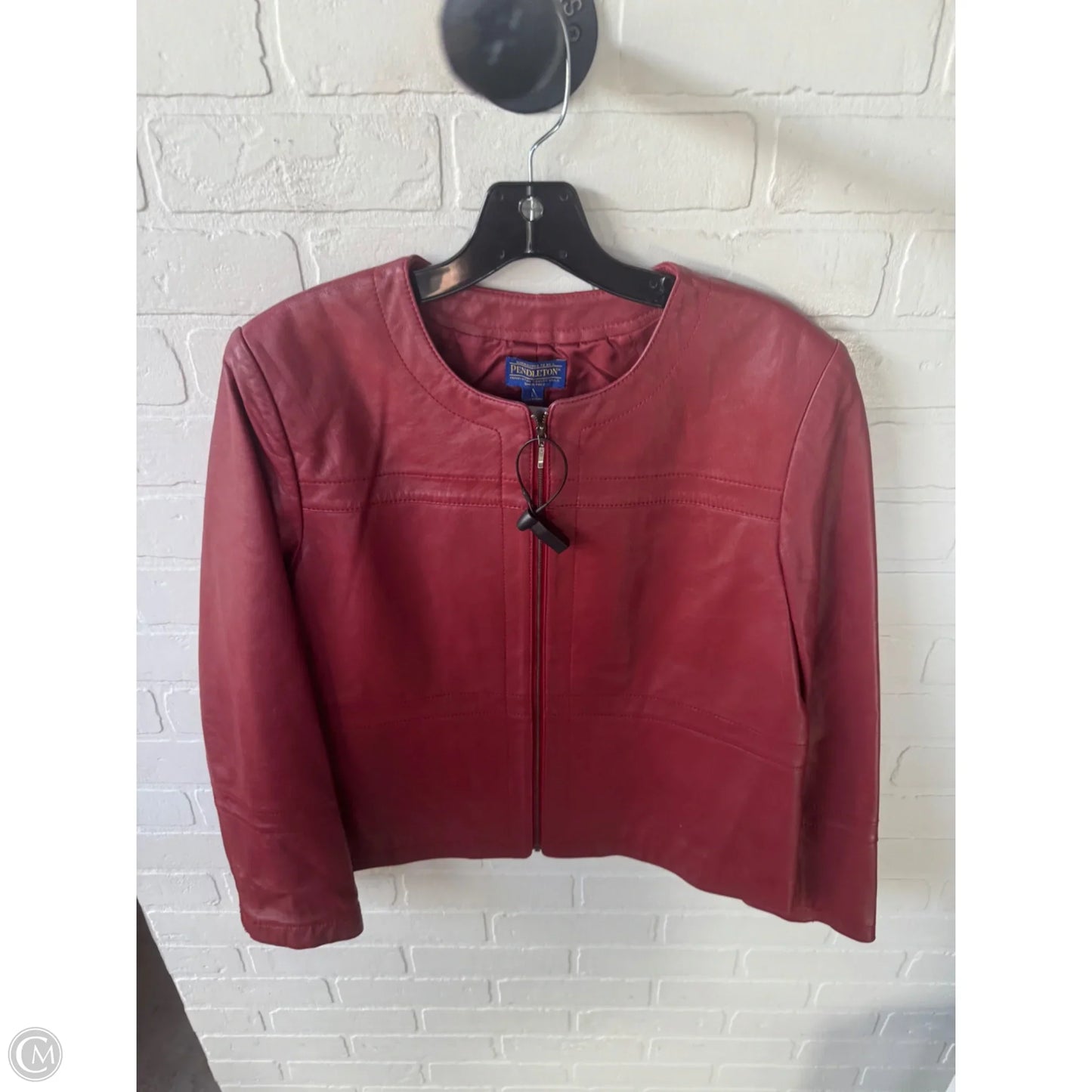 Jacket Leather By Pendleton In Red, Size: L