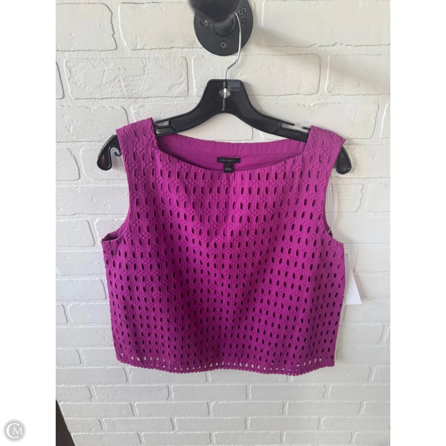 Top Sleeveless By Ann Taylor In Pink, Size: S