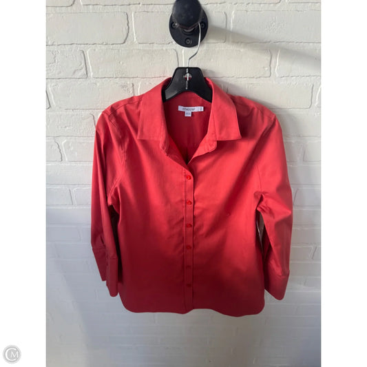 Top Long Sleeve By Chicos In Orange, Size: S