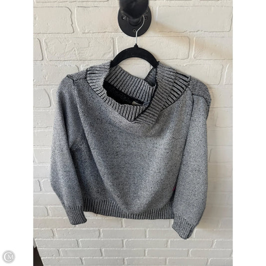 Sweater By Elan In Black & Silver, Size: M