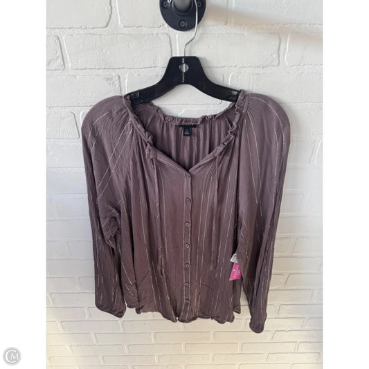 Top Long Sleeve By Torrid In Purple & Silver, Size: 1x