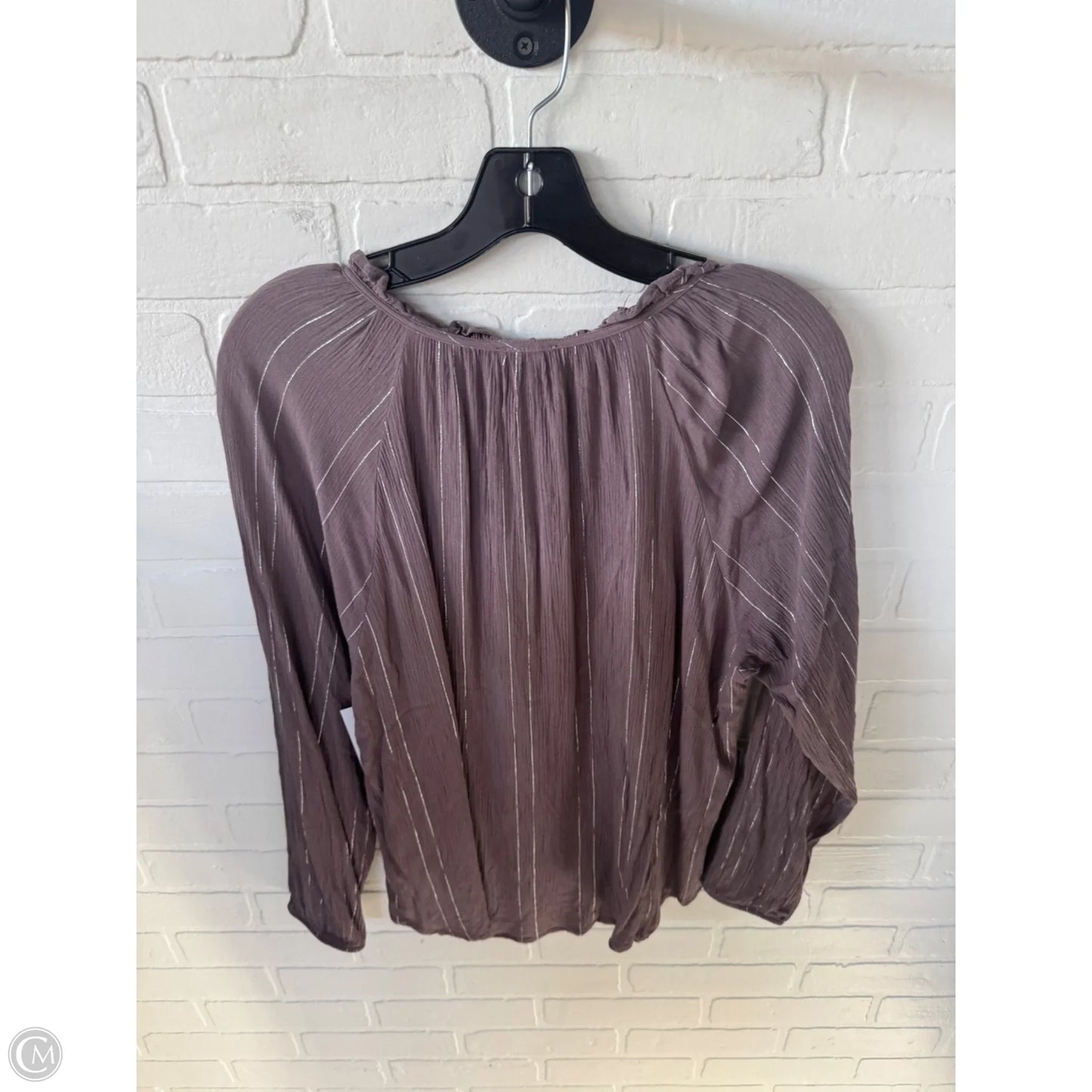 Top Long Sleeve By Torrid In Purple & Silver, Size: 1x