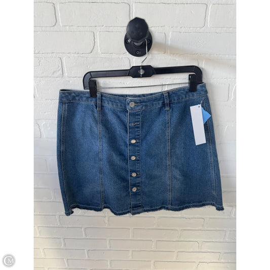 Skirt Mini & Short By Love Fire In Blue Denim, Size: 16