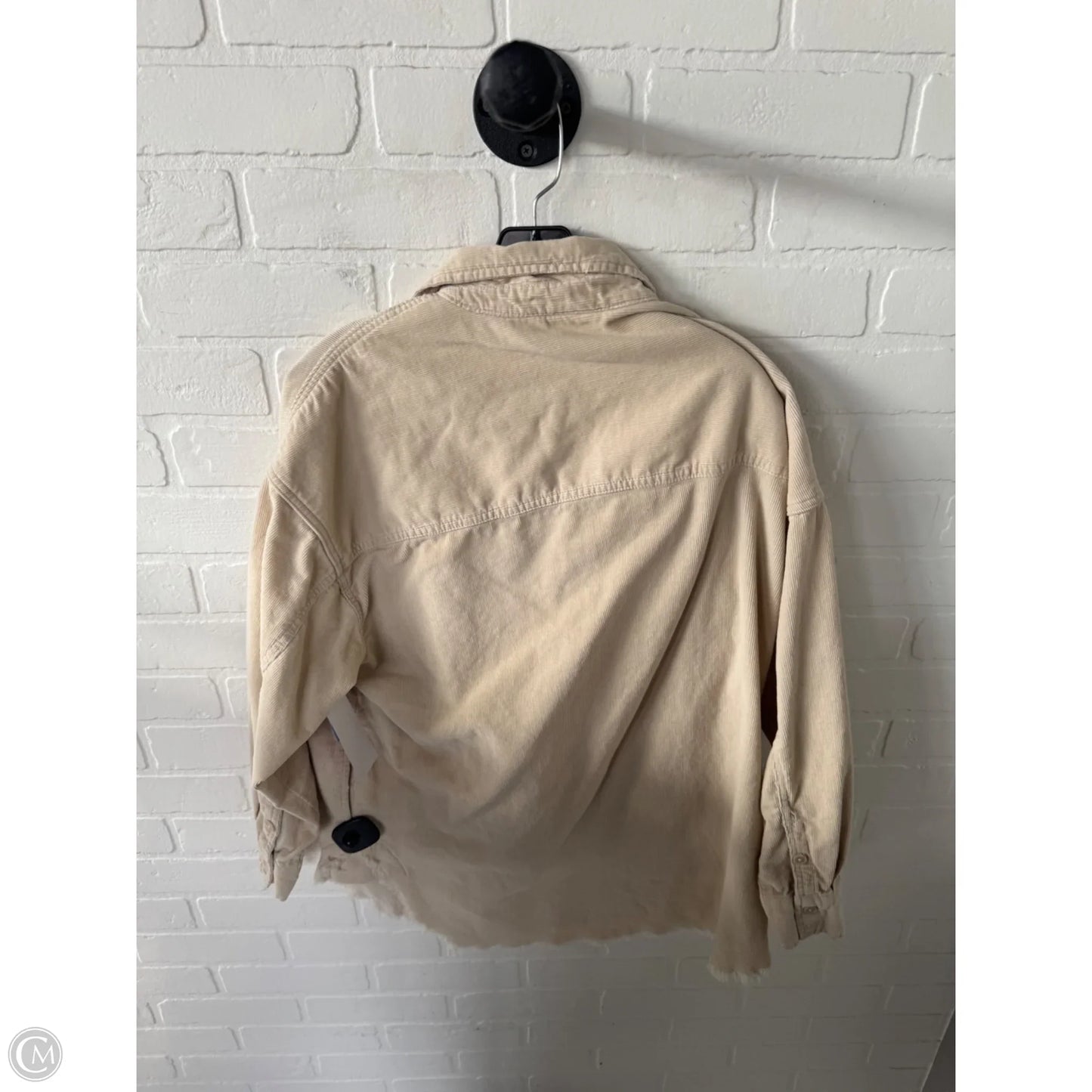 Jacket Shirt By Aerie In Tan, Size: S