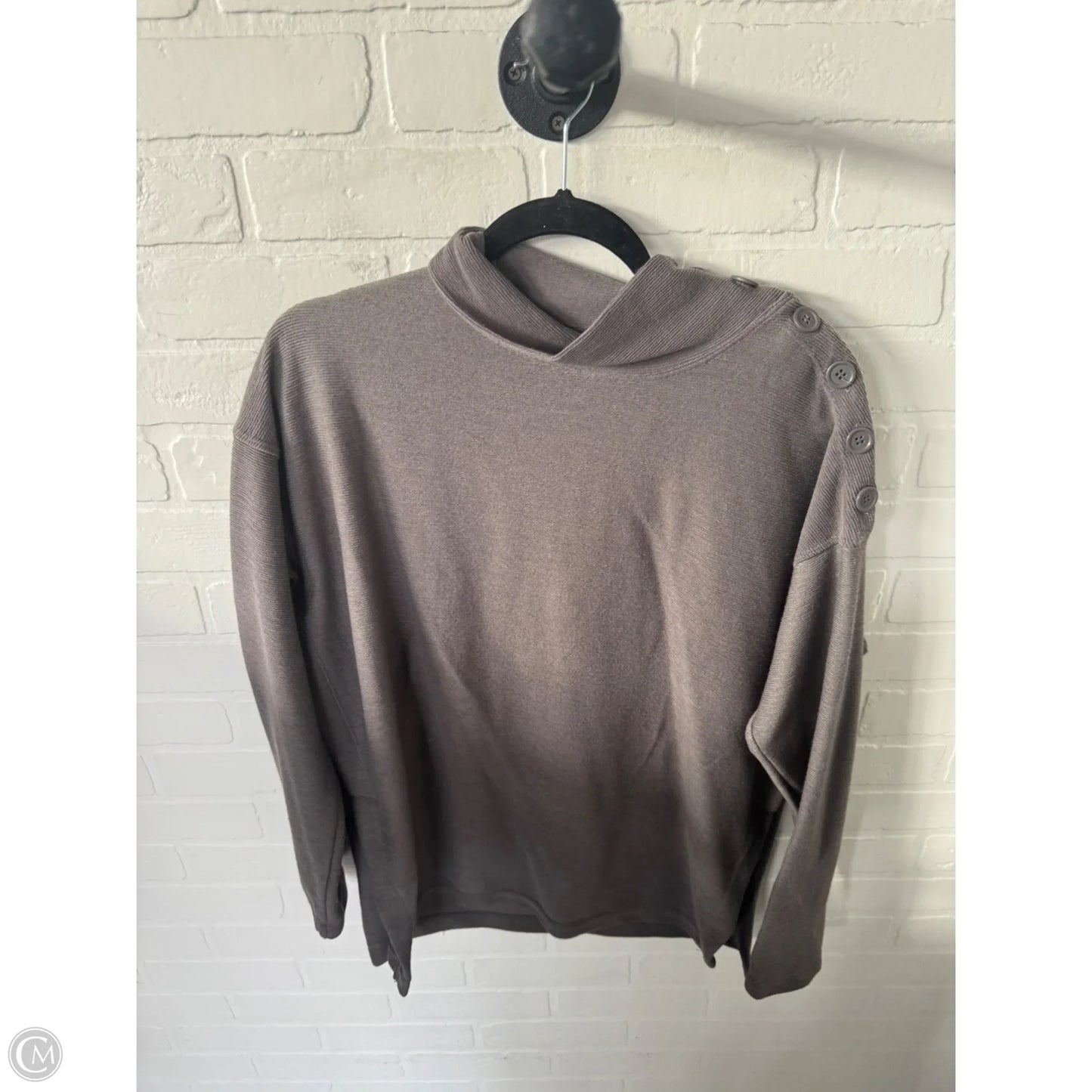 Top Long Sleeve By Max Studio In Brown, Size: M