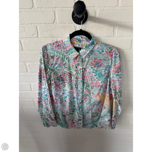 Top Long Sleeve By Talbots In Blue & Pink, Size: S