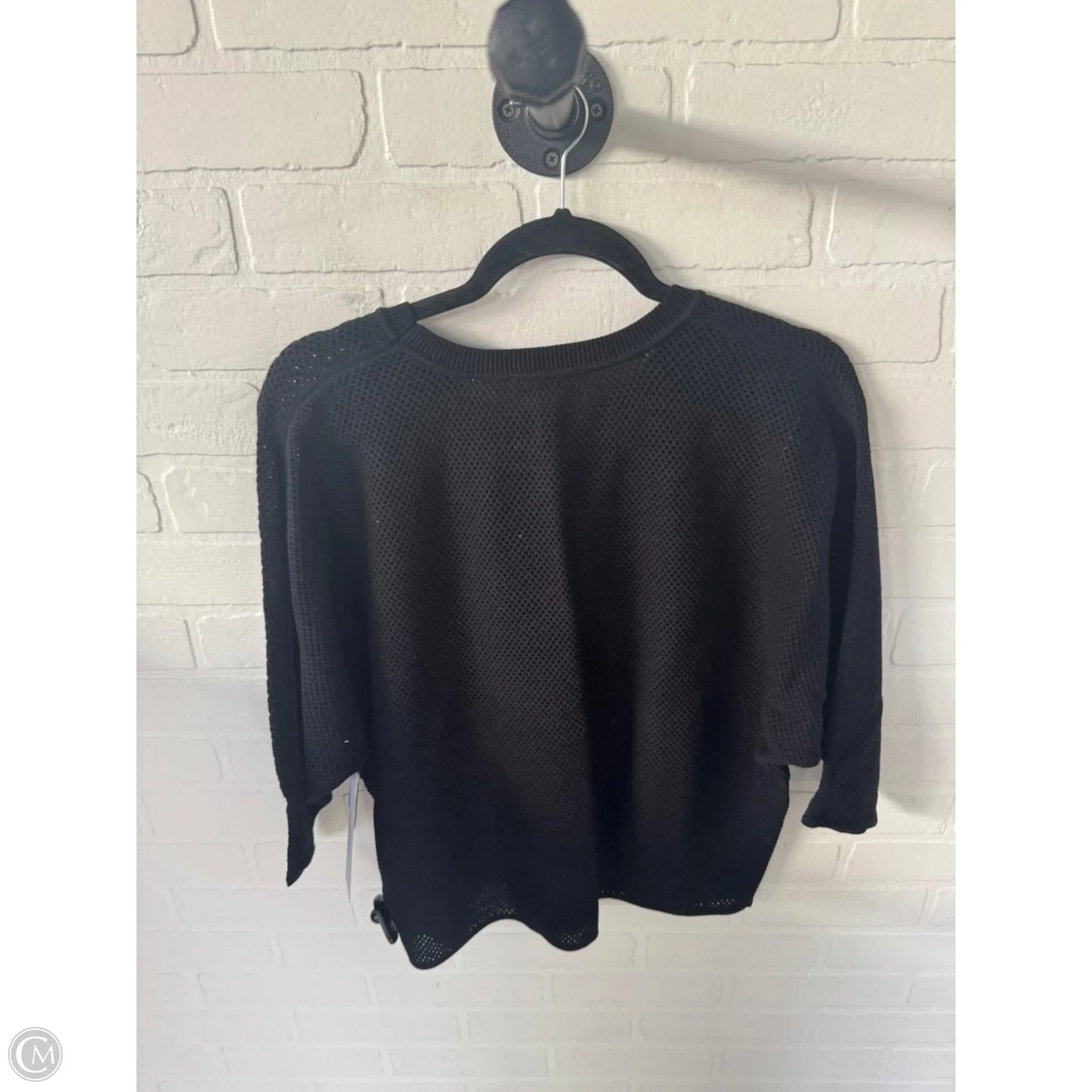 Sweater Short Sleeve By T Tahari In Black, Size: L