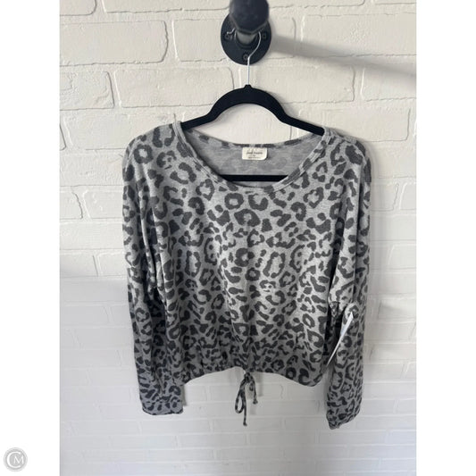 Top Long Sleeve By Free Kisses In Grey, Size: Xl