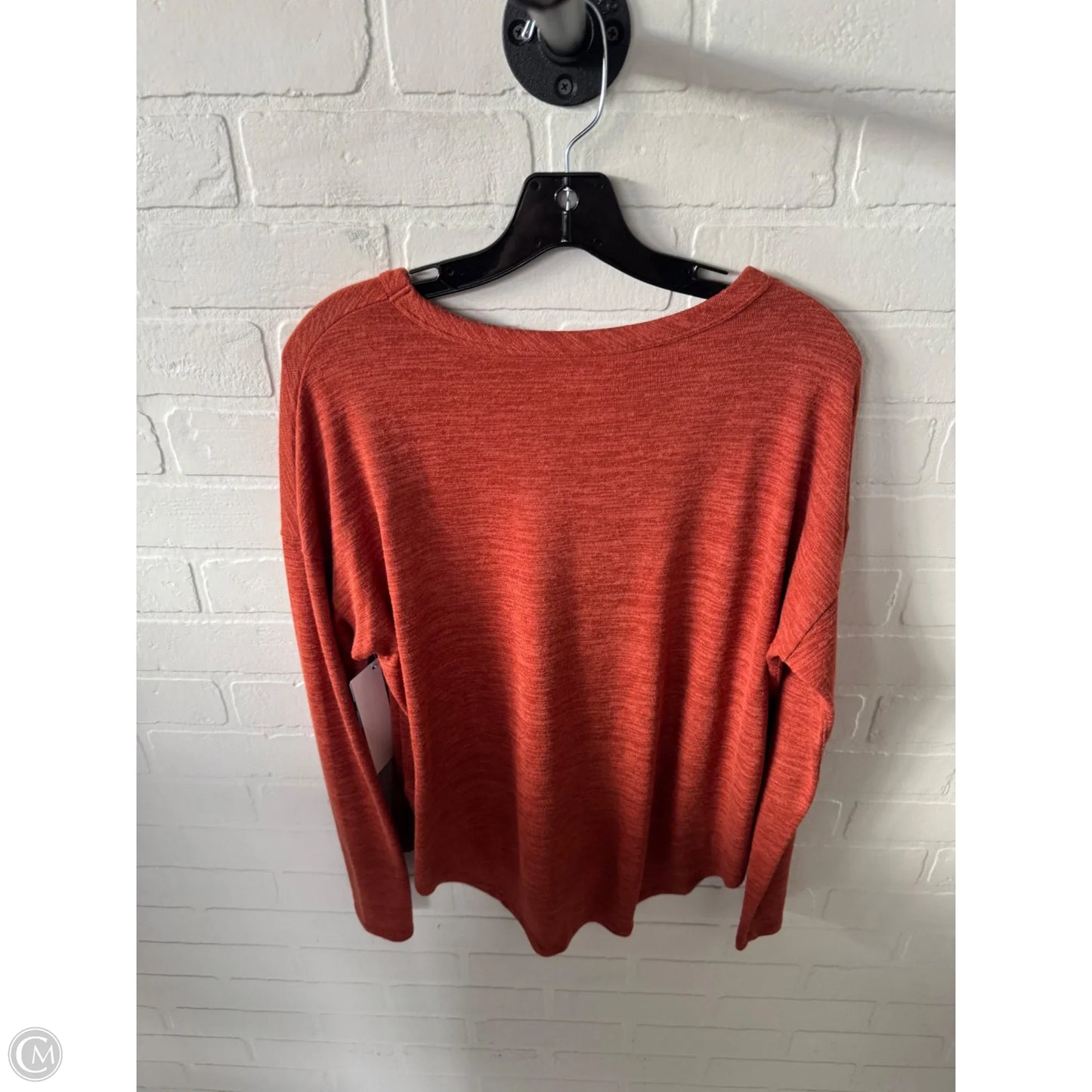 Top Long Sleeve Basic By Time And Tru In Orange, Size: S