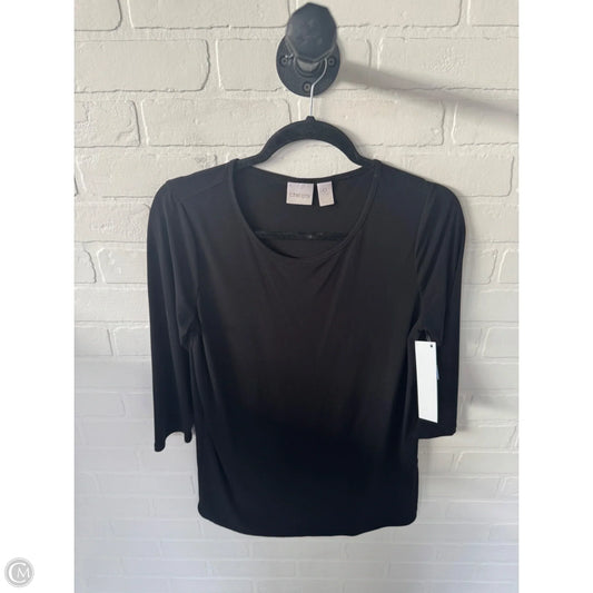 Top 3/4 Sleeve Basic By Chicos In Black, Size: S