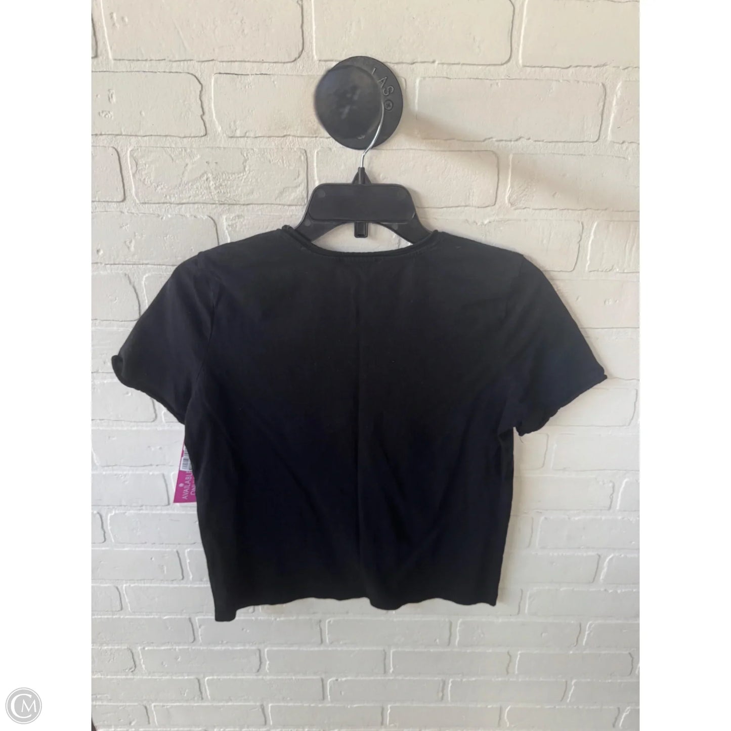Top Short Sleeve Basic By Zara In Black, Size: M