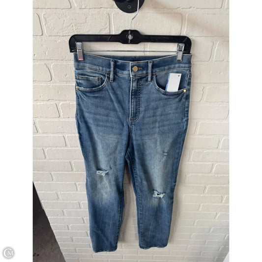 Jeans Straight By Express In Blue Denim, Size: 6
