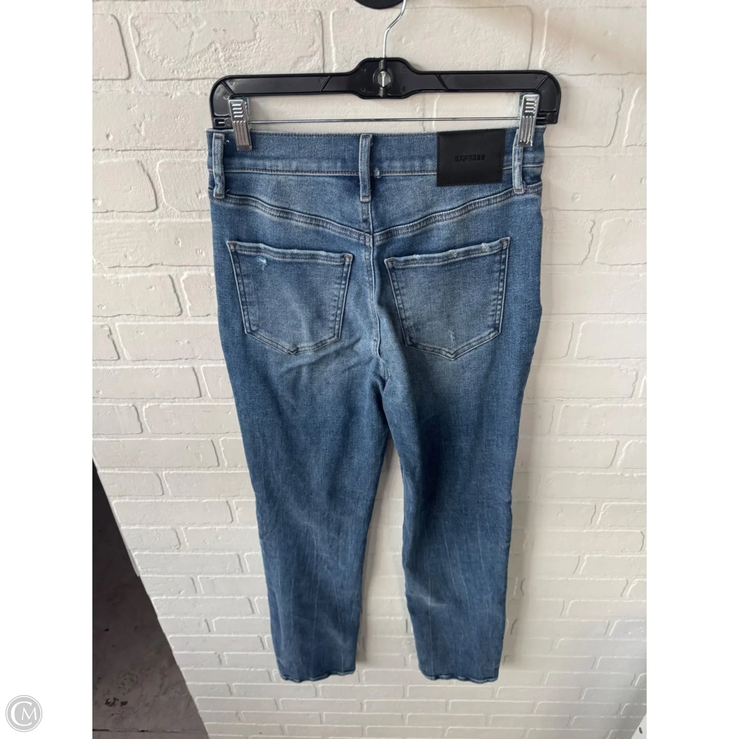 Jeans Straight By Express In Blue Denim, Size: 6
