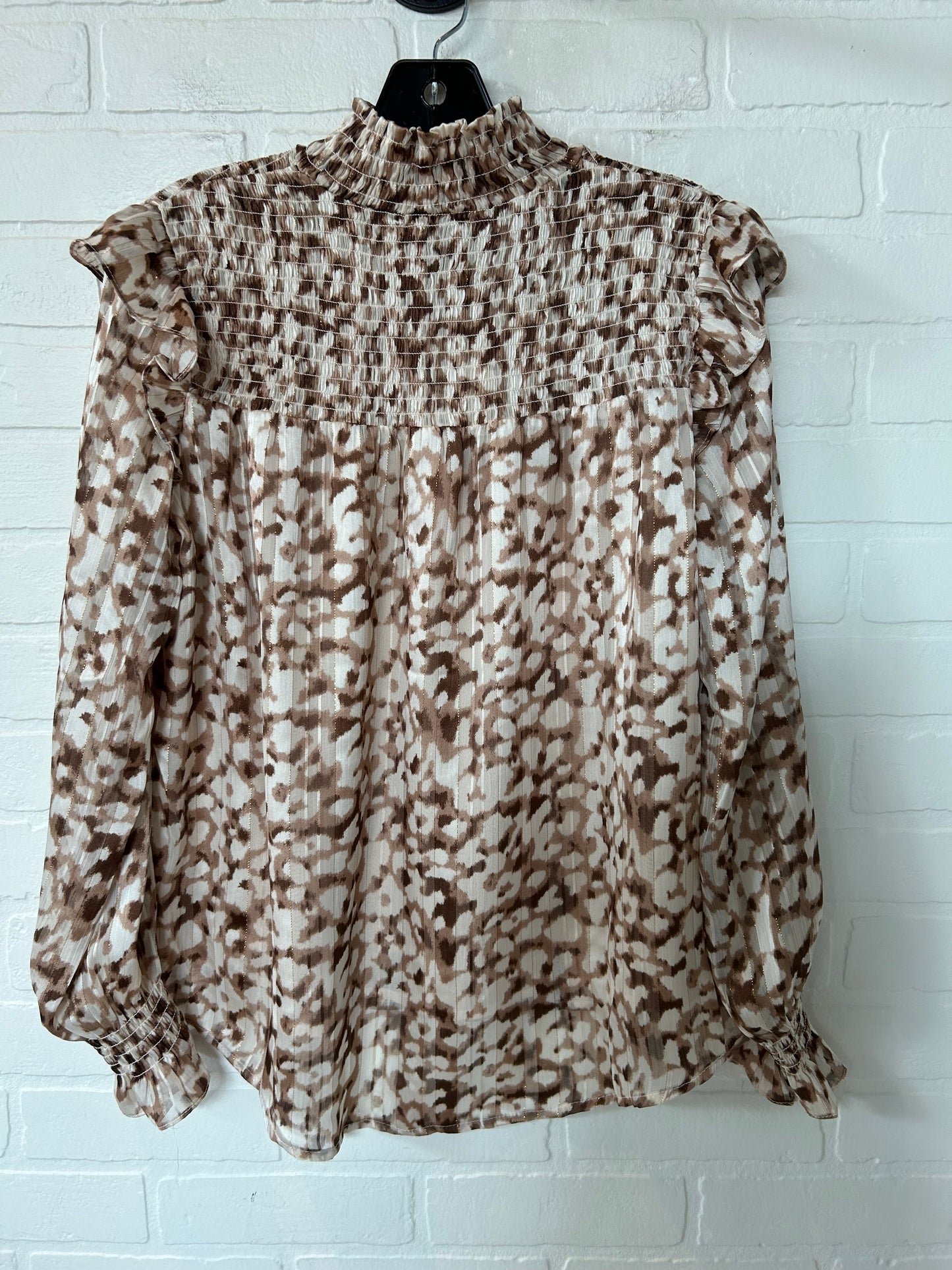 Brown Top Long Sleeve Thml, Size Xs
