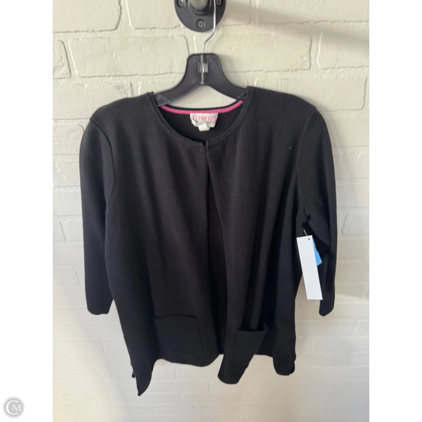 Sweater Cardigan By Isaac Mizrahi Live Qvc In Black, Size: L