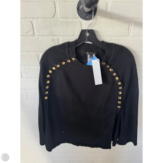 Poncho By Iman Hsn In Black & Gold, Size: Xl