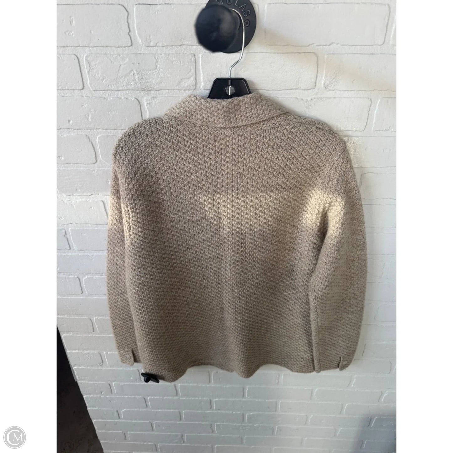 Sweater Cardigan By Talbots In Tan, Size: M