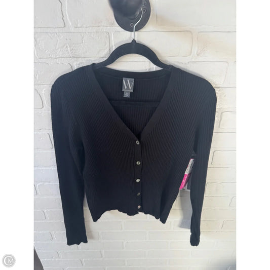 Sweater Cardigan By Worthington In Black, Size: Lp