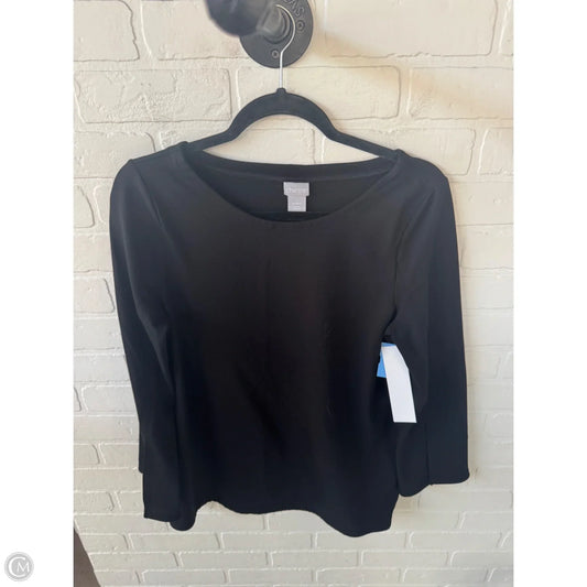 Top 3/4 Sleeve Basic By Chicos In Black, Size: M
