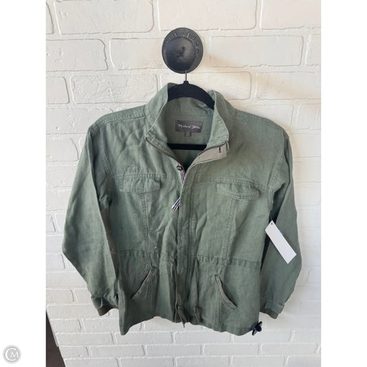 Jacket Shirt By Michael Stars In Green, Size: Xs