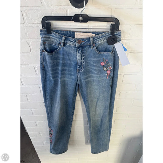 Jeans Straight By Soft Surroundings In Blue Denim, Size: 6