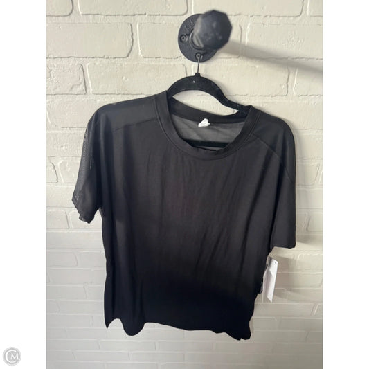 Athletic Top Short Sleeve By Athleta In Black, Size: M