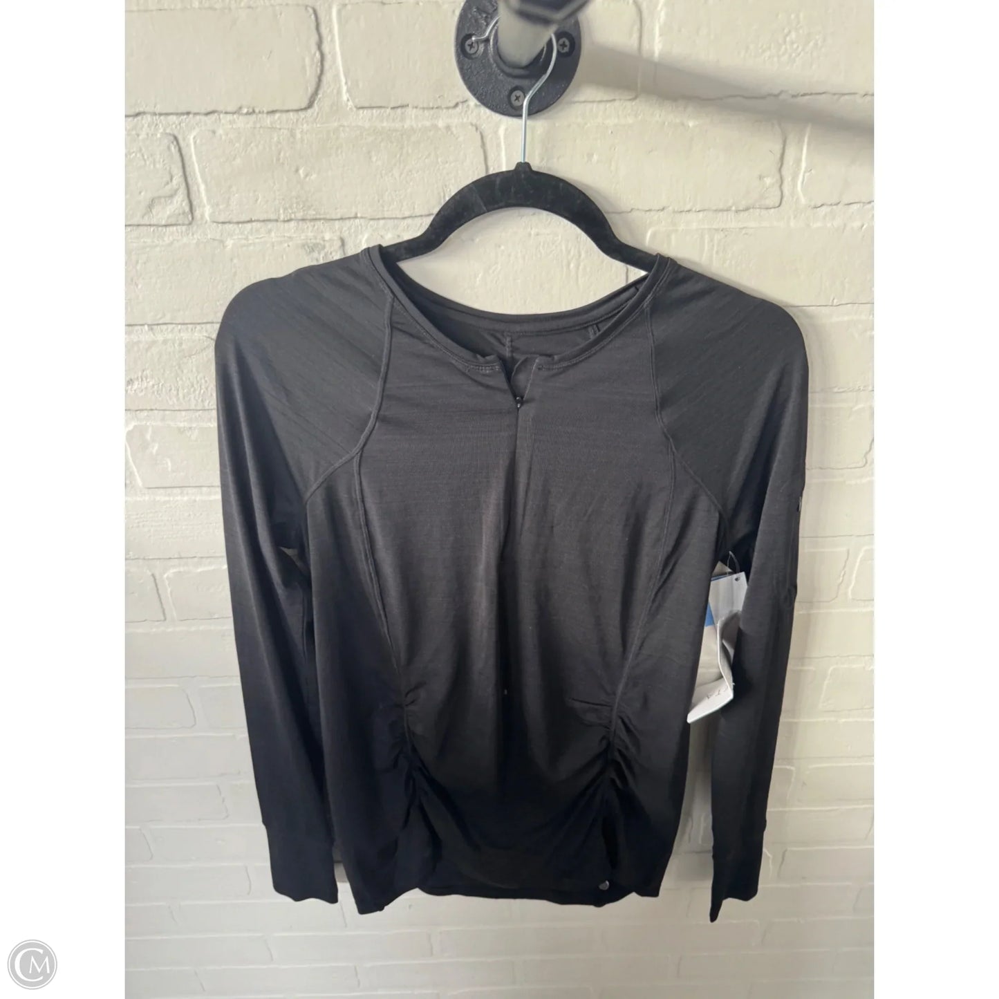 Athletic Top Long Sleeve Crewneck By Athleta In Black, Size: M