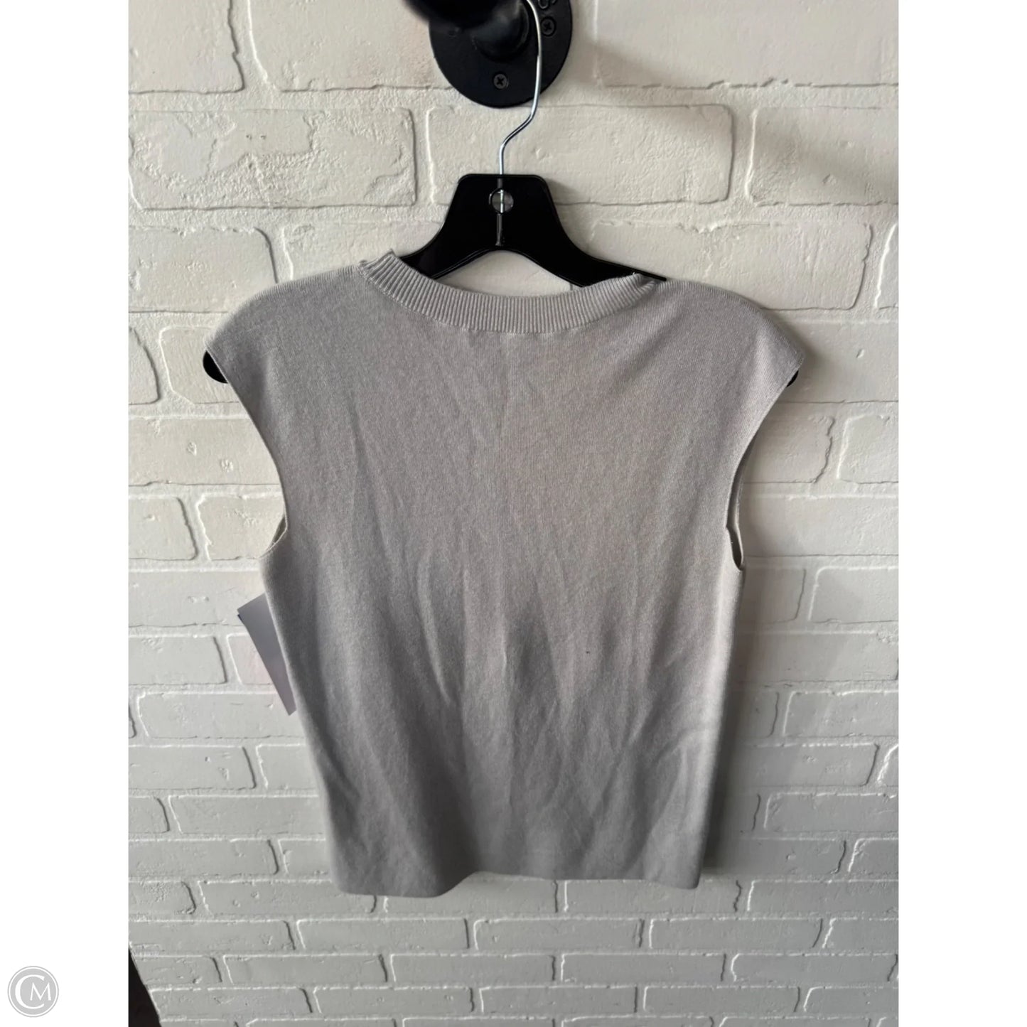 Vest Sweater By Clothes Mentor In Grey, Size: S