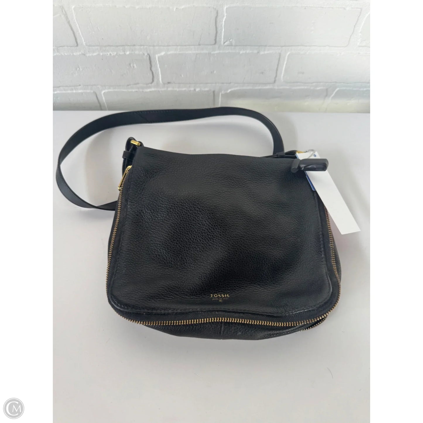 Crossbody Leather By Fossil, Size: Medium