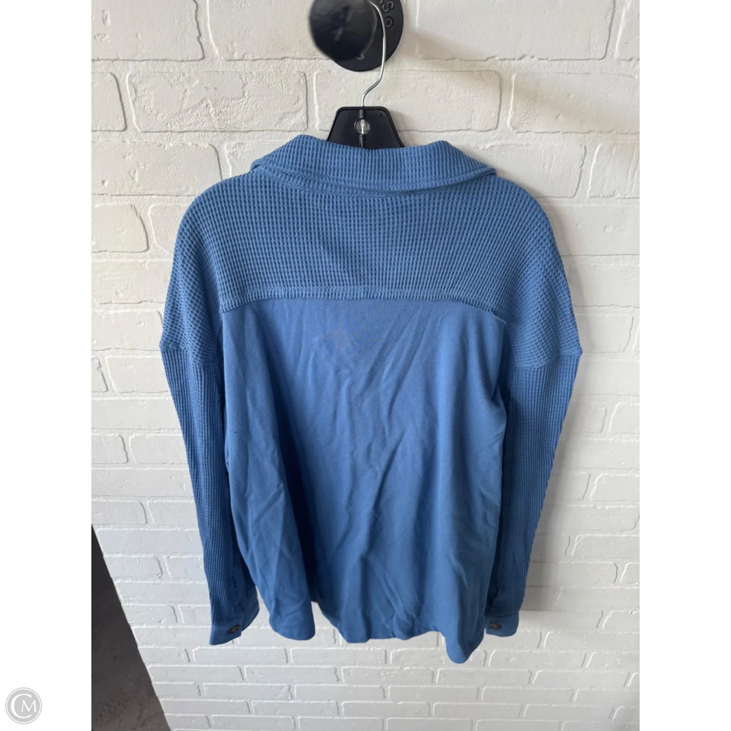 Top Long Sleeve By Como Vintage In Blue, Size: L