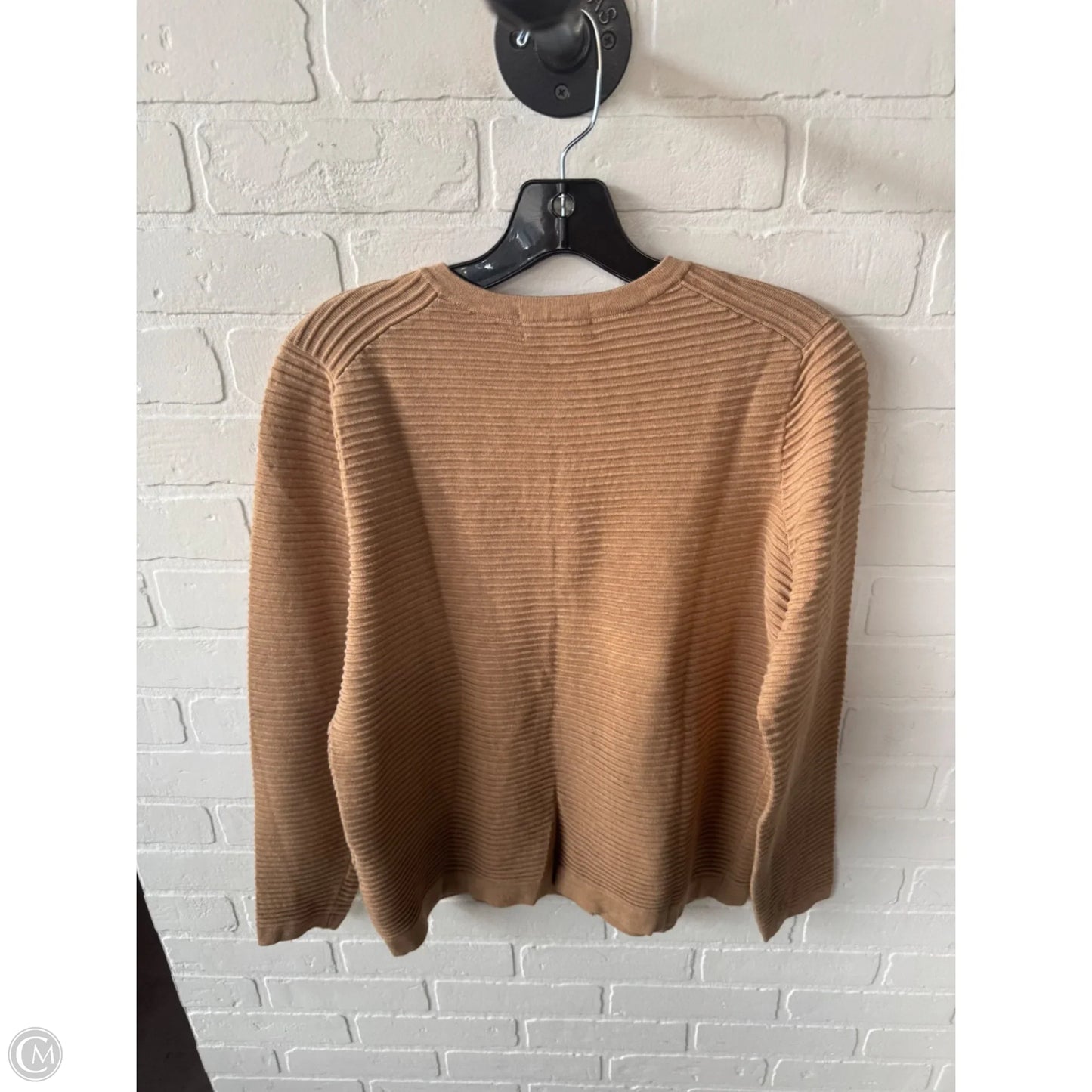 Sweater Cardigan By Lands End In Tan, Size: S