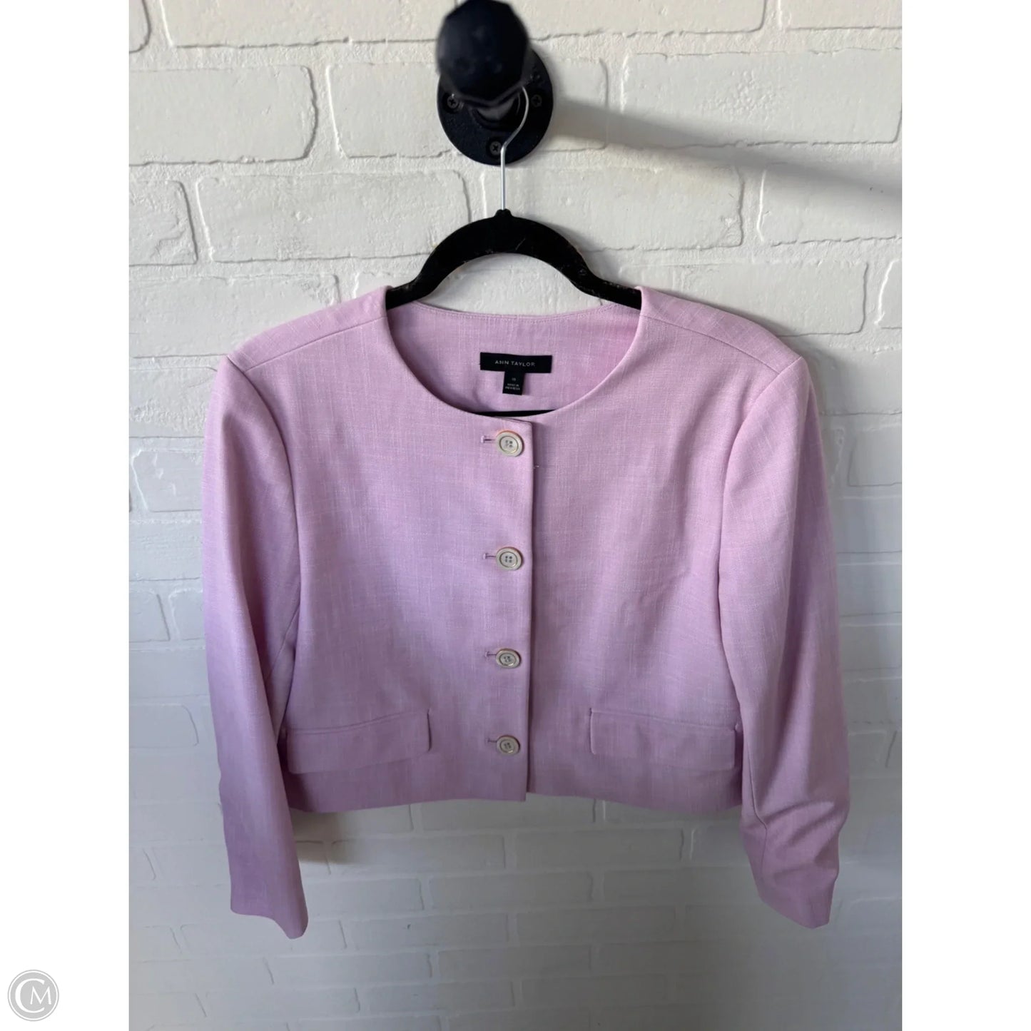 Blazer By Ann Taylor In Pink, Size: M