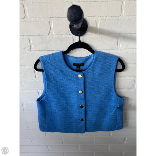 Vest Other By Ann Taylor In Blue & Gold, Size: M
