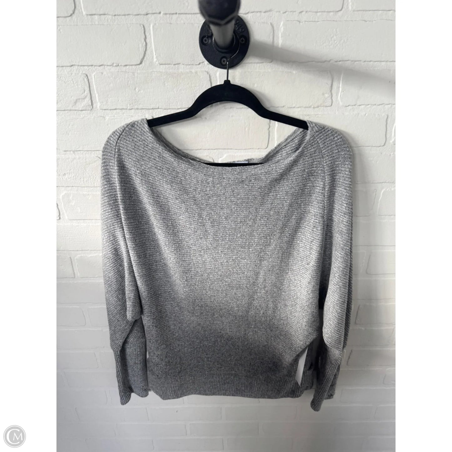 Top Long Sleeve Basic By Evereve In Grey, Size: M