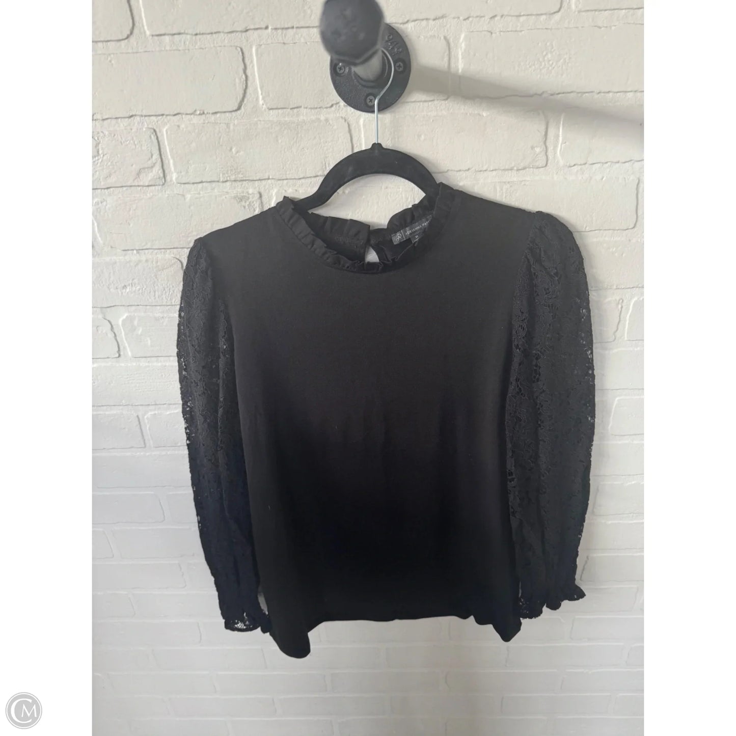 Top Long Sleeve By Adrianna Papell In Black, Size: M