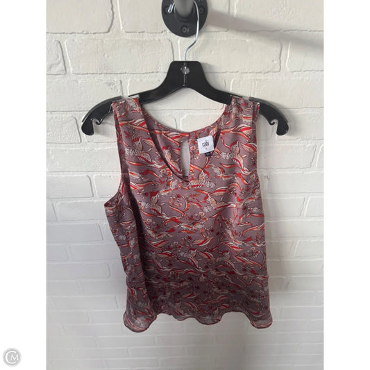 Top Sleeveless By Cabi In Orange & Purple, Size: M
