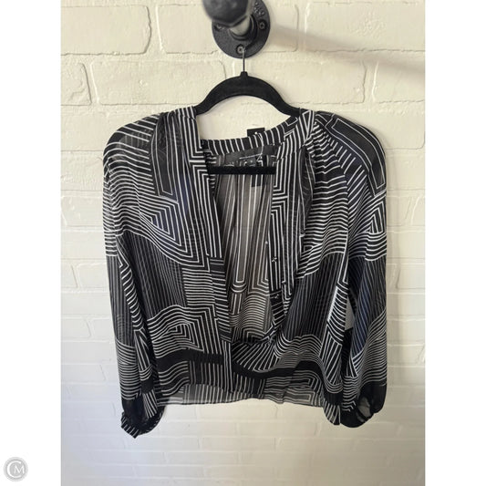 Top Long Sleeve By White House Black Market In Black & Blue, Size: S