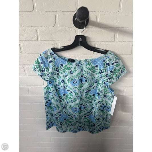 Top Short Sleeve By Talbots In Blue & Green, Size: M