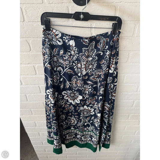 Skirt Maxi By Loft In Blue & White, Size: 4