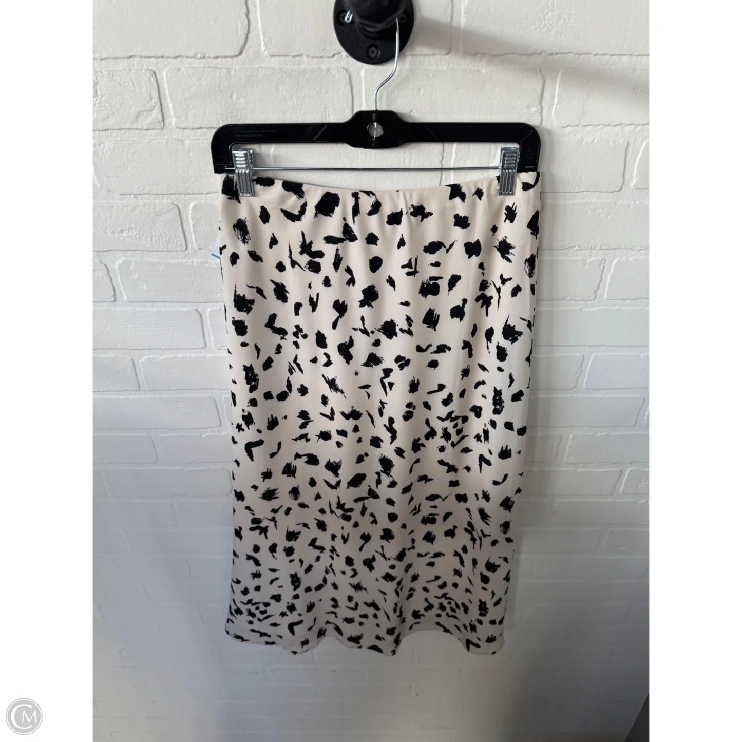 Skirt Midi By Gilli In Black & Cream, Size: 8