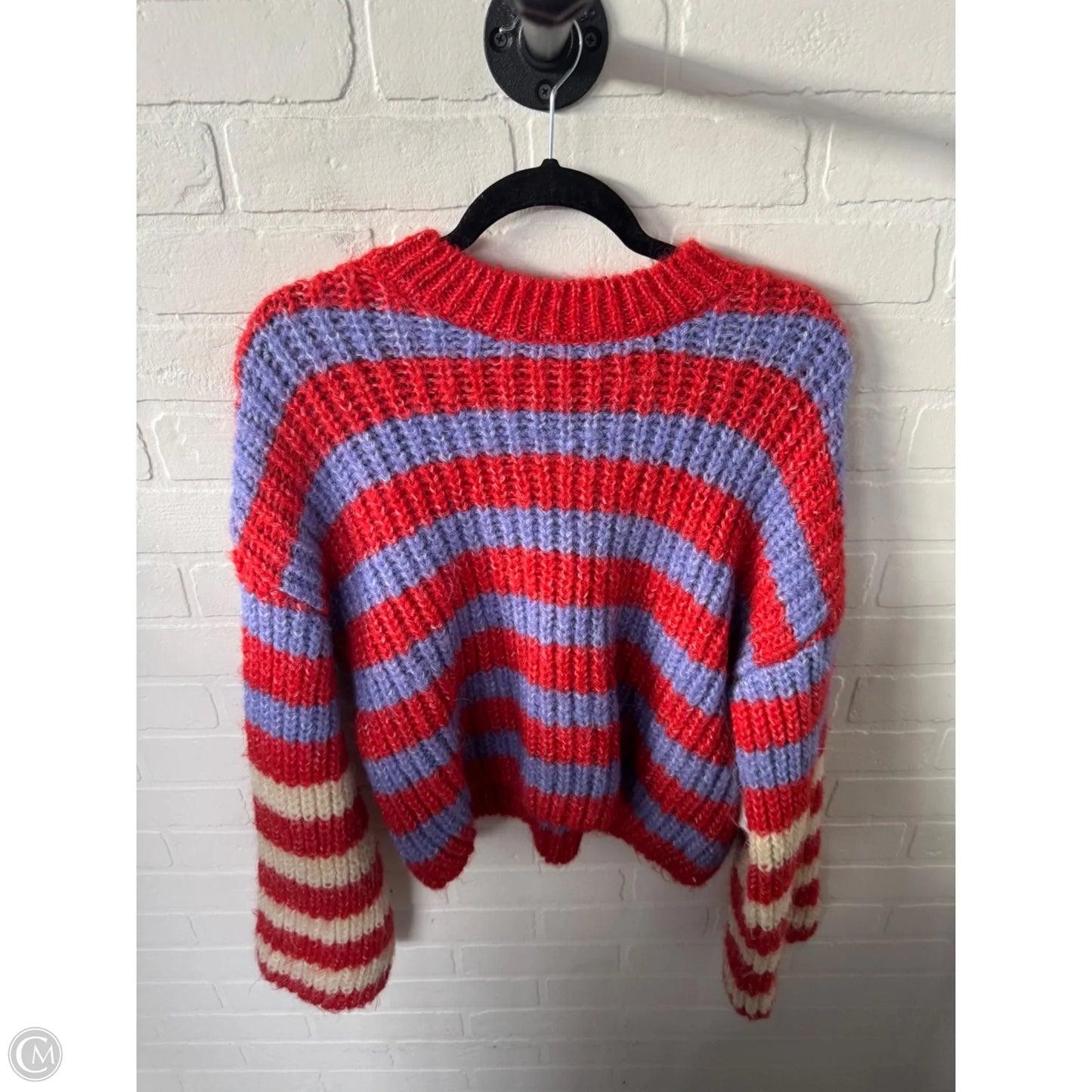 Sweater By Zara In Purple & Red, Size: S
