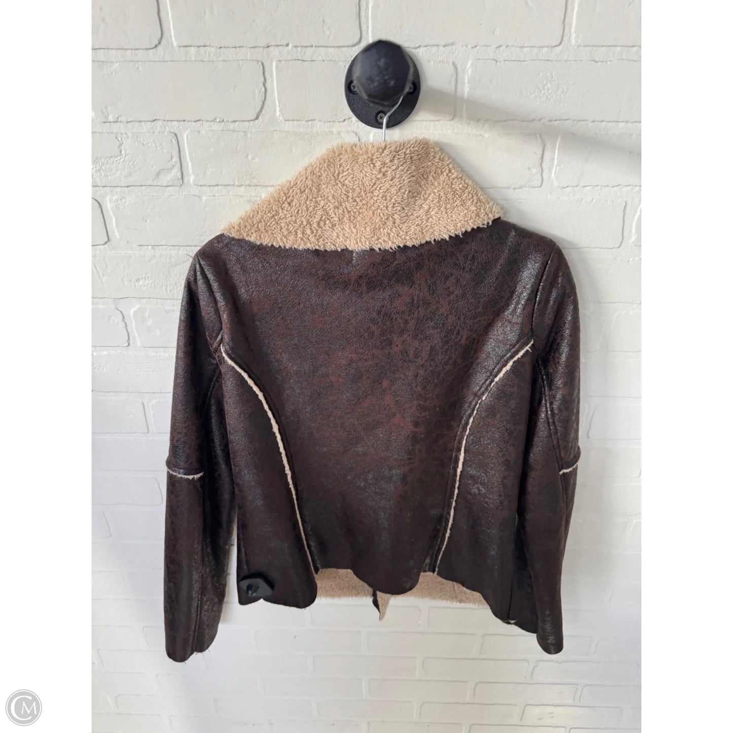 Jacket Faux Fur & Sherpa By Others Follow In Brown, Size: S