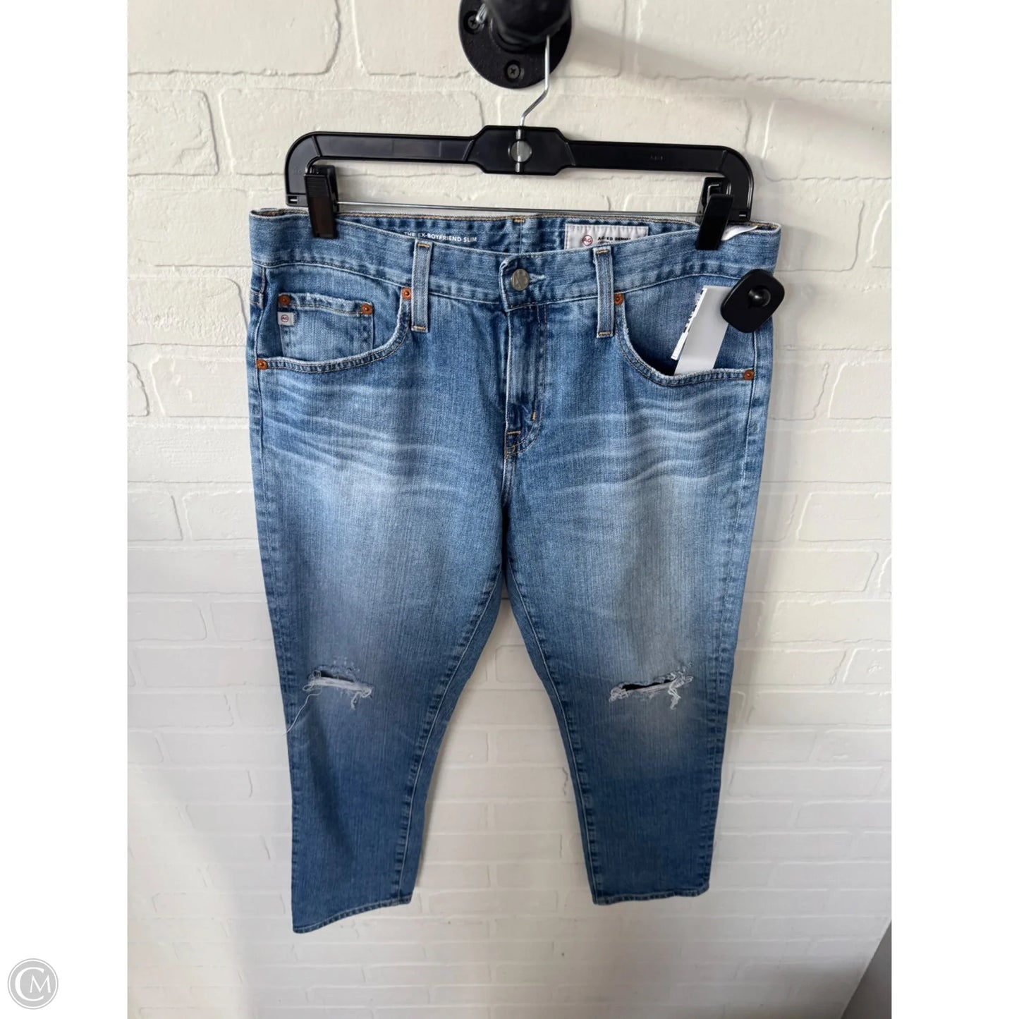 Jeans Boyfriend By Adriano Goldschmied In Blue Denim, Size: 8