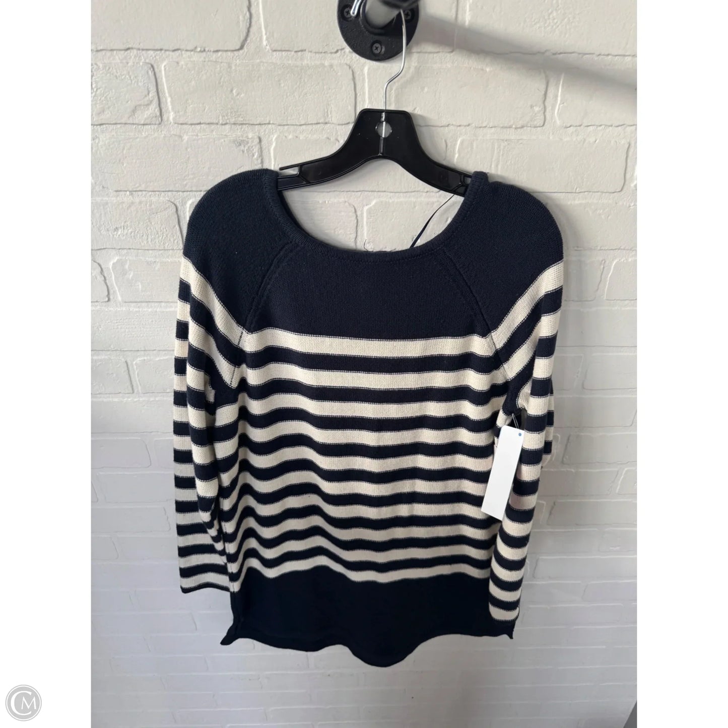 Dress Sweater By Free People In Blue & White, Size: L