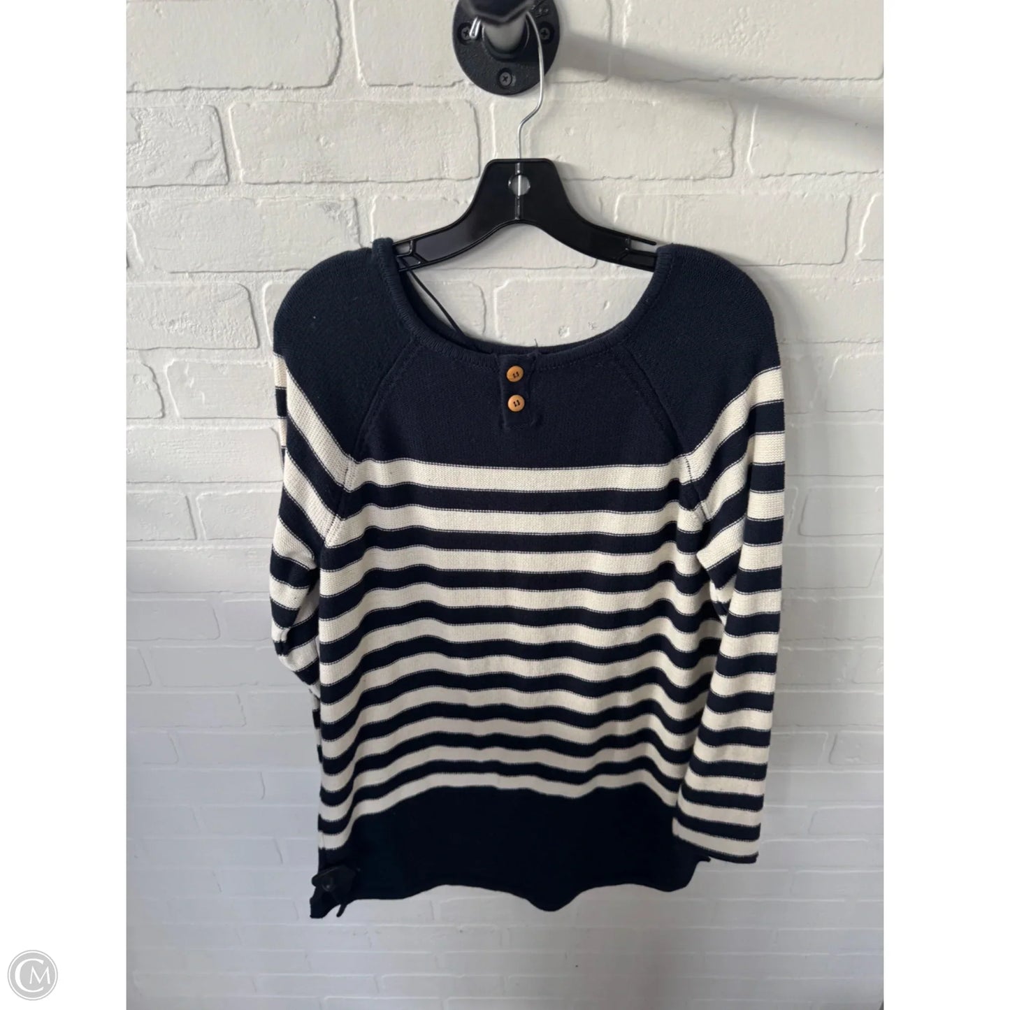 Dress Sweater By Free People In Blue & White, Size: L