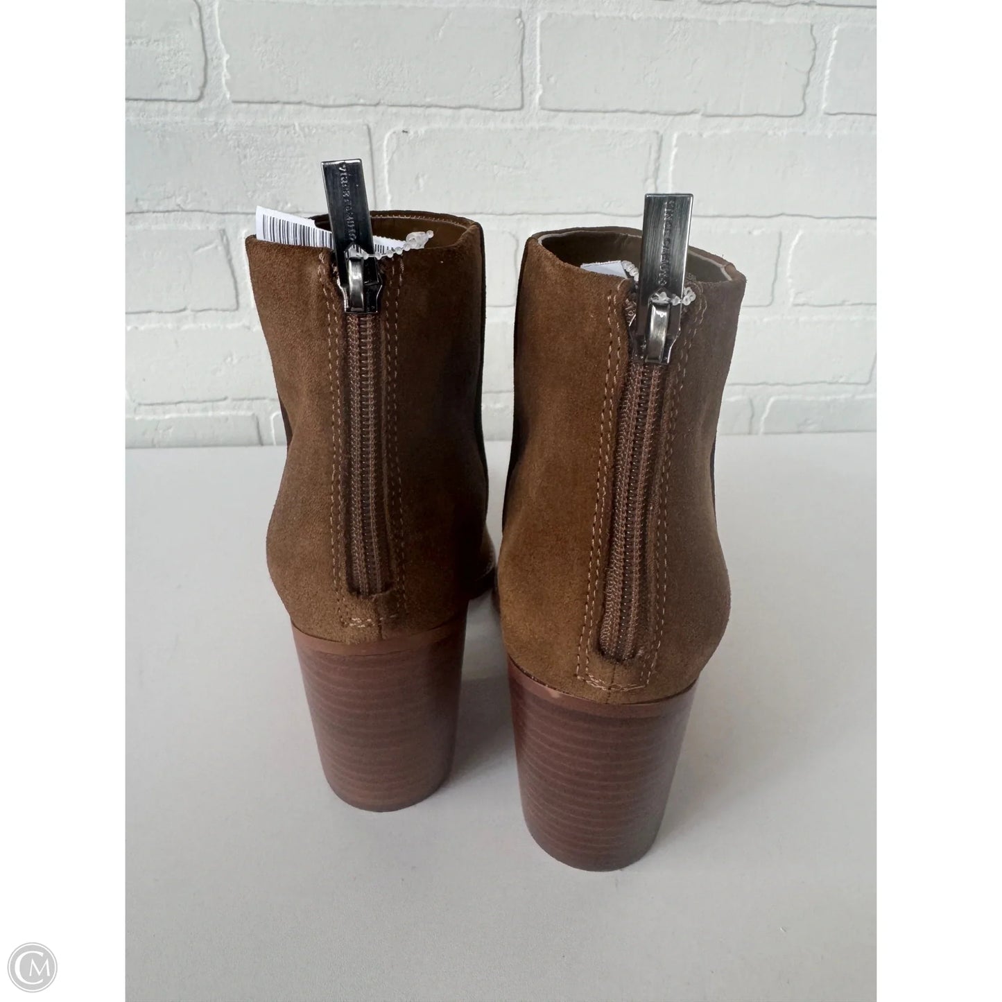 Boots Ankle Heels By Vince Camuto In Tan, Size: 8