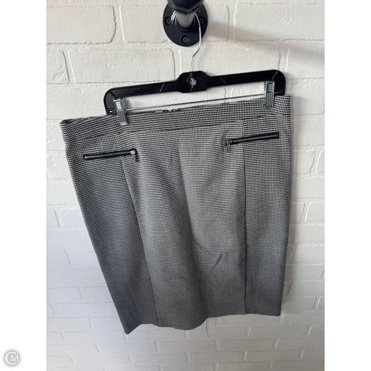 Skirt Midi By Jones New York In Black & White, Size: 12