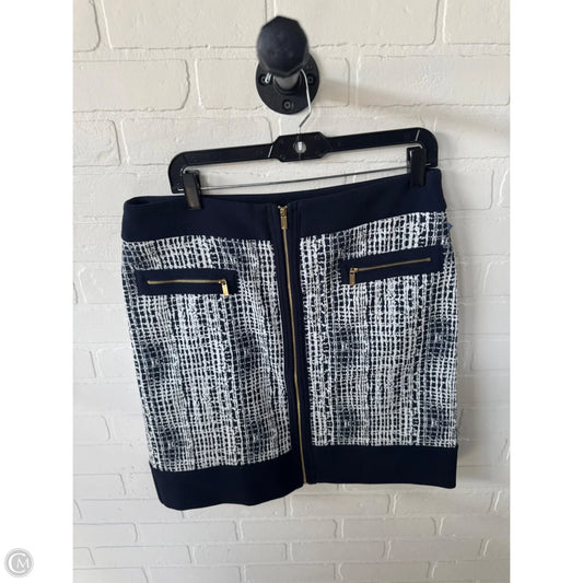 Skirt Mini & Short By Jones New York In Blue & White, Size: 10