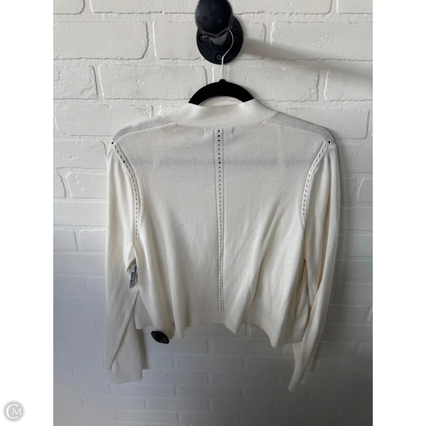 Sweater Cardigan By Banana Republic In Cream, Size: L