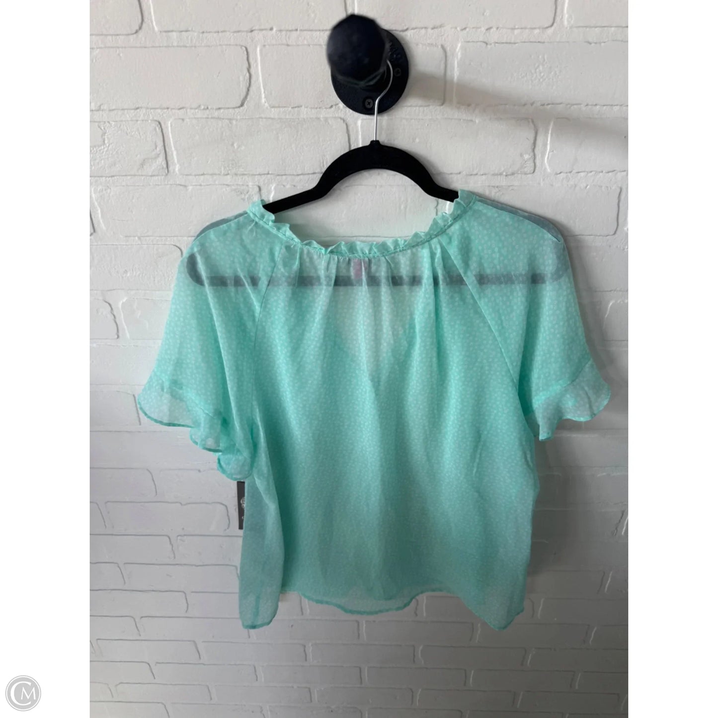 Top Short Sleeve By Vince Camuto In Blue, Size: L